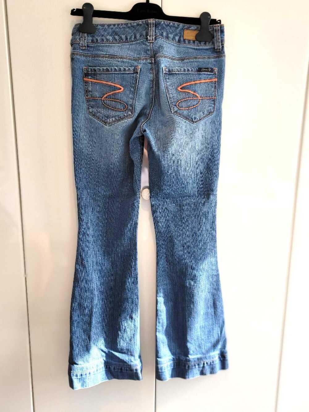 7 For All Mankind Sexy Flare Low Waist Jeans Size 27 - Picture 3 of 8